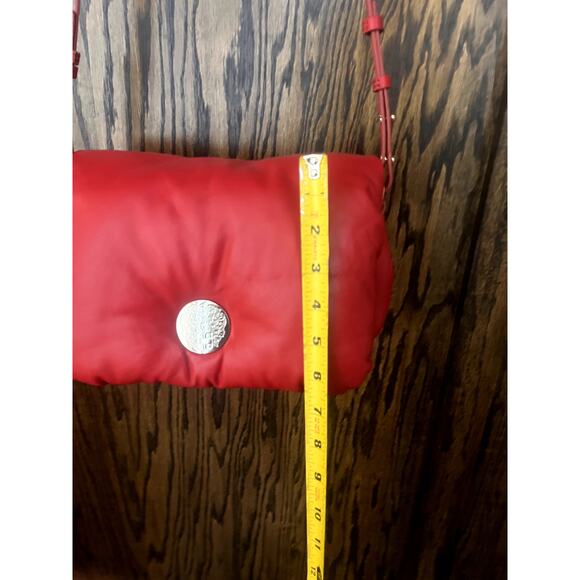 Vince Camuto Genuine Smooth Lamb Leather Bag/Purse Fire Red - Picture 12 of 12